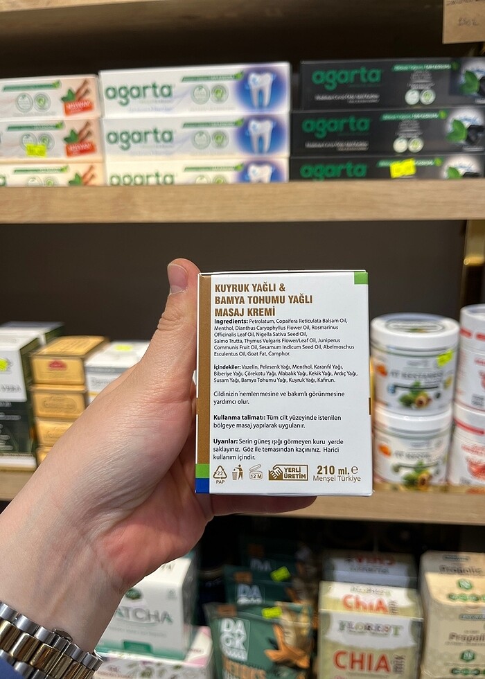 Esila Marka Kuyruk yağlı Bamya tohumu Yağlı Masaj Kremi - Görsel 3