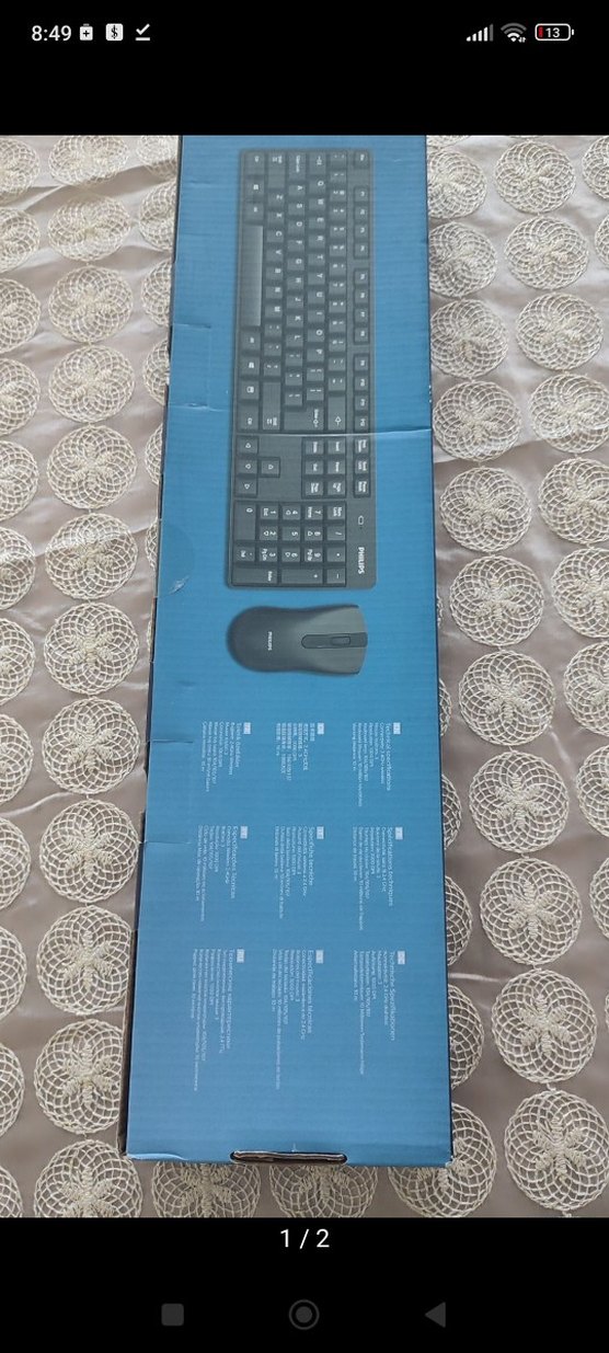 Philips CS01 Kablolu Gri Klavye ve Fare Seti - Görsel 2