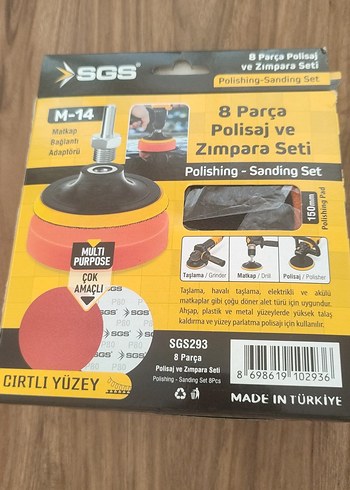 SGS 8 Parça Polisaj Zımpara Seti M-14 - Görsel 2