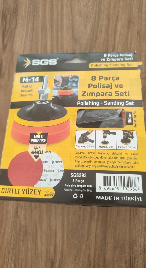 SGS 8 Parça Polisaj Zımpara Seti M-14 - Görsel 2