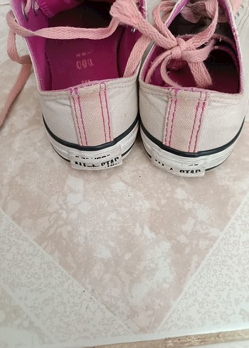 Converse converse Gri Pembe Bağcıklı kiz cocuk Spor Ayakkabı