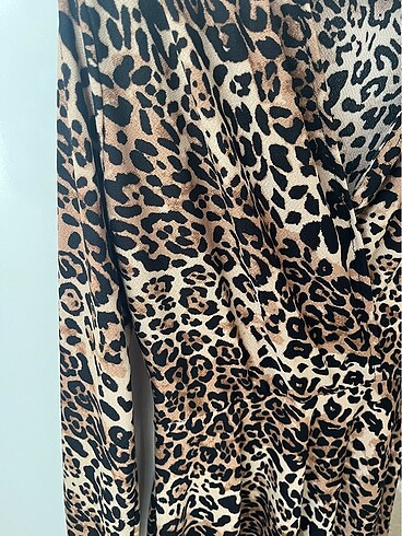s Beden Leopar elbise