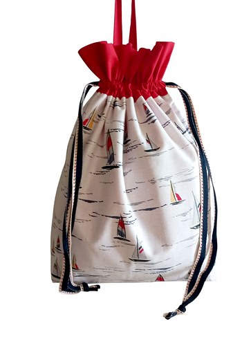 Kırmızı Detaylı Gri Desenli Kreş Kesesi - Görsel 4