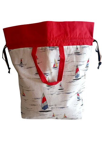 Kırmızı Detaylı Gri Desenli Kreş Kesesi - Görsel 3