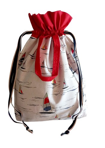 Kırmızı Detaylı Gri Desenli Kreş Kesesi - Görsel 5