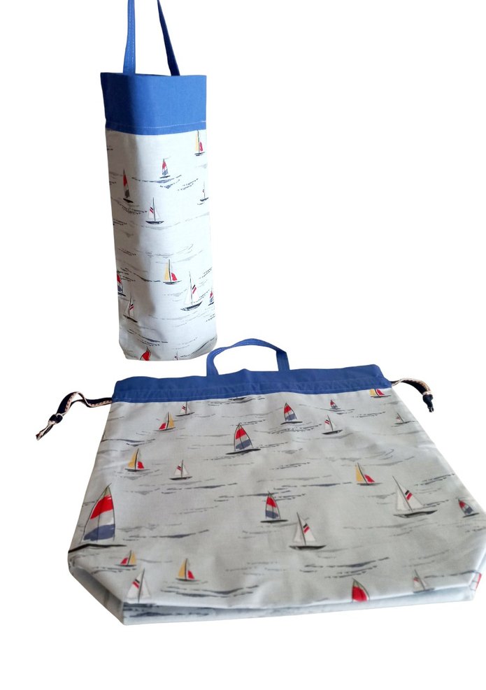 Mavi Gri Baskılı Kreş Kesesi - Görsel 3