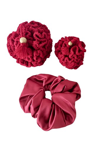 KIRMIZI HEDİYELİK TOP LİF, SAÇ TOKASI - Görsel 2