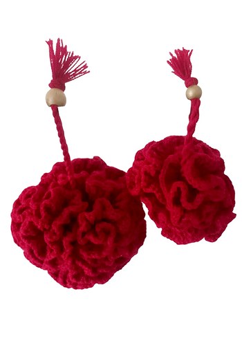 KIRMIZI HEDİYELİK TOP LİF, SAÇ TOKASI - Görsel 3