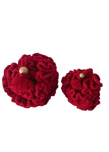 KIRMIZI HEDİYELİK TOP LİF, SAÇ TOKASI - Görsel 5