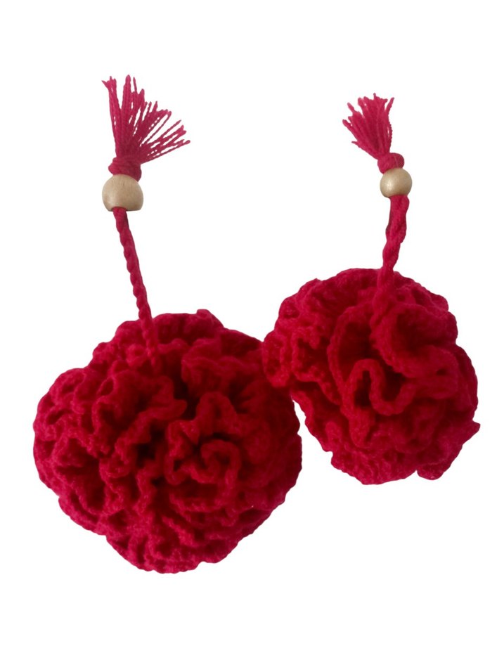 KIRMIZI HEDİYELİK TOP LİF, SAÇ TOKASI - Görsel 3