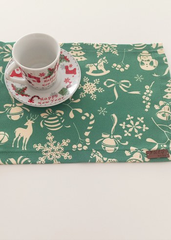 NOEL TEMALI KAHVE SUNUM ÖRTÜSÜ - Görsel 3