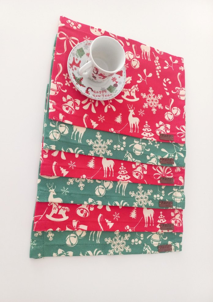 NOEL TEMALI KAHVE SUNUM ÖRTÜSÜ - Görsel 5