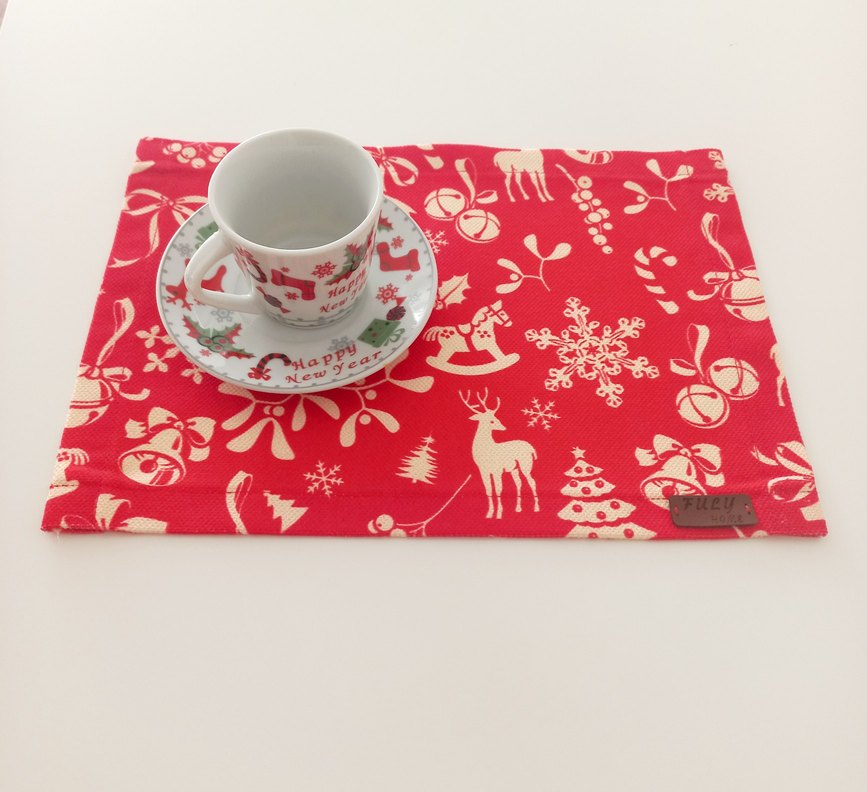 NOEL TEMALI KAHVE SUNUM ÖRTÜSÜ - Görsel 4