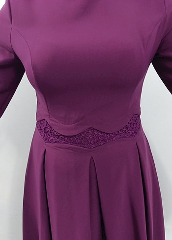 Uzun Kollu Murdum Kadın Elbise - Görsel 2