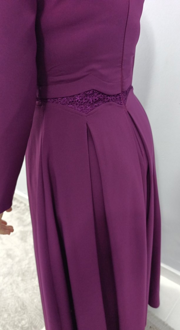 Uzun Kollu Murdum Kadın Elbise - Görsel 5