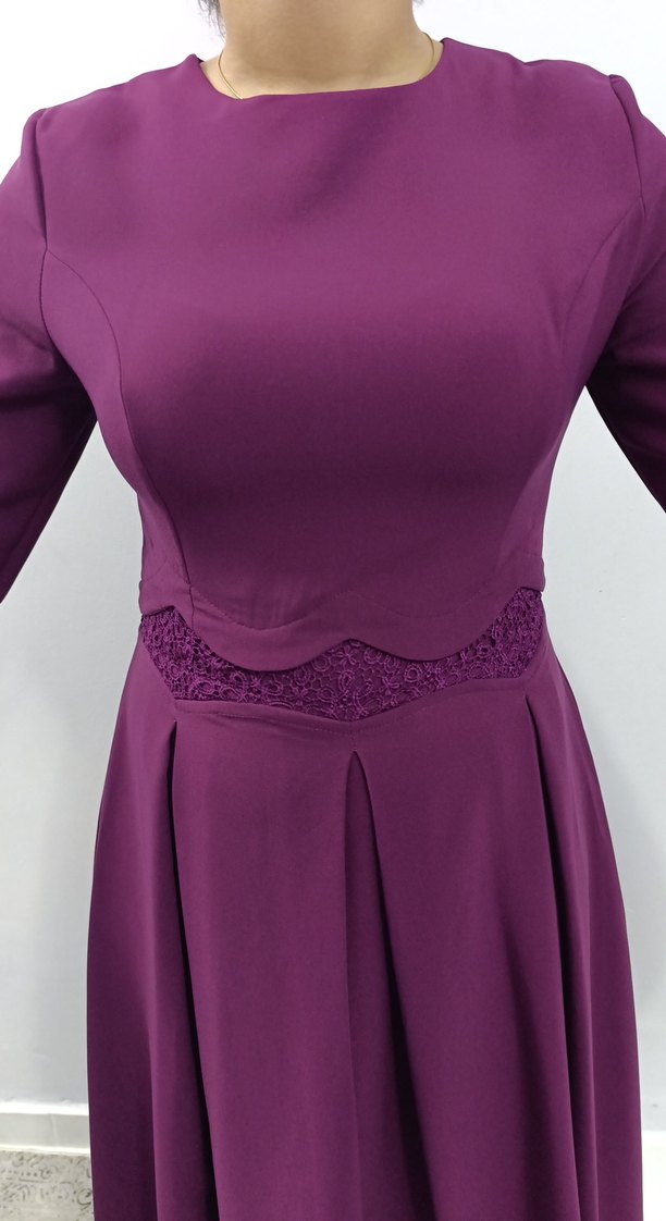 Uzun Kollu Murdum Kadın Elbise - Görsel 2