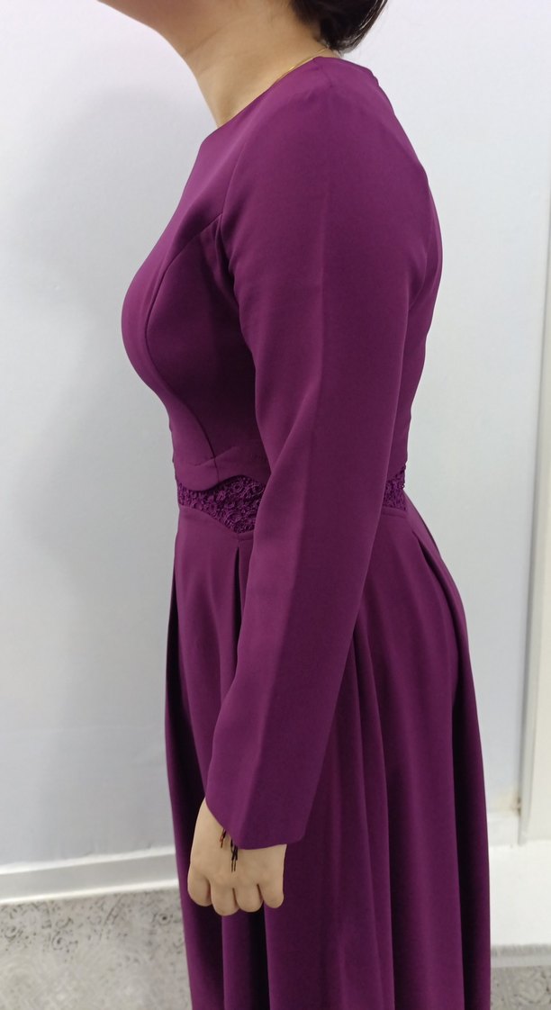 Uzun Kollu Murdum Kadın Elbise - Görsel 3