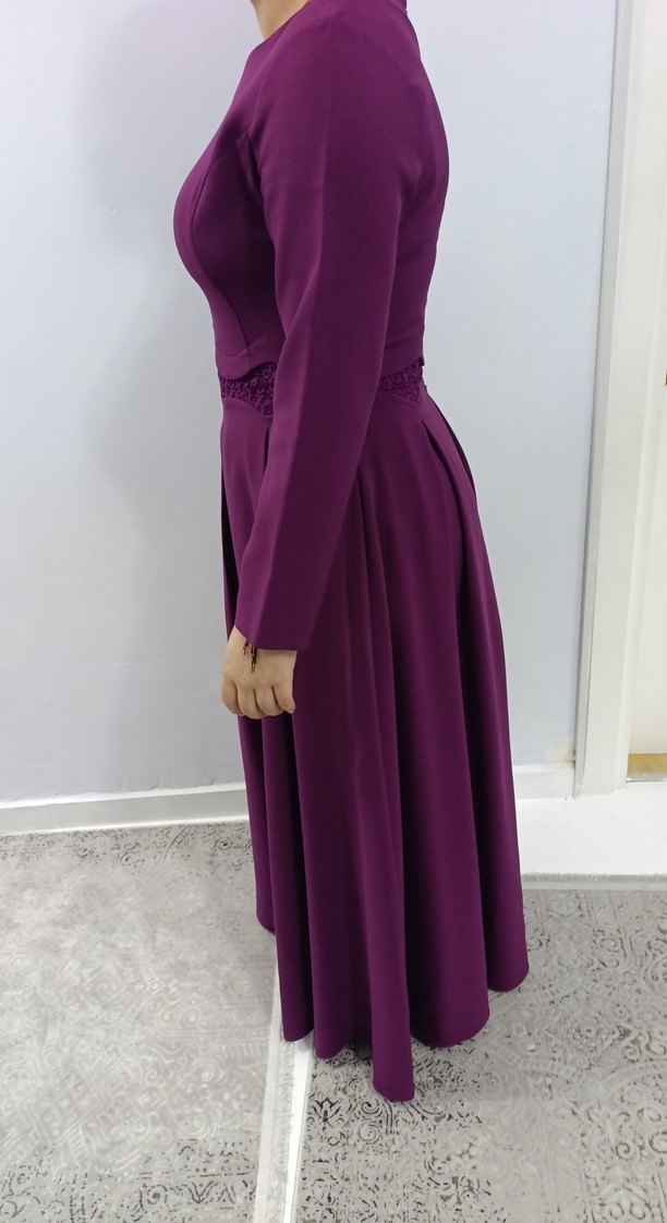 Uzun Kollu Murdum Kadın Elbise - Görsel 4