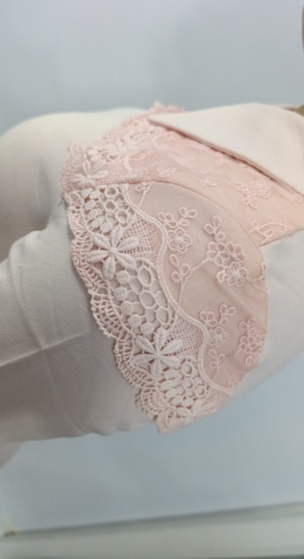 pudra Uzun Elbise, Kemerli, Kayık Yaka - Görsel 5