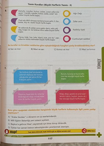 Dinamo Türkçe 6. Sınıf Soru Bankası - Görsel 6