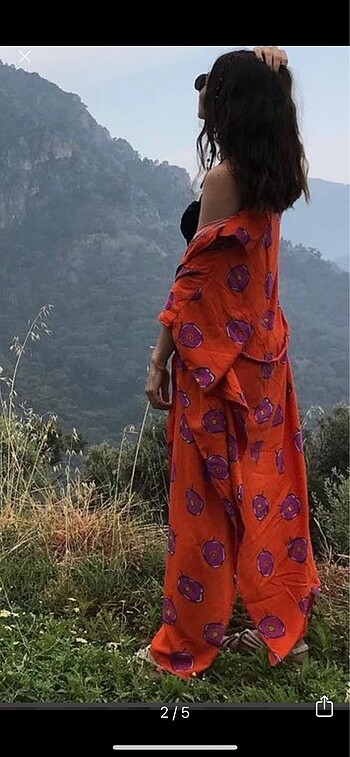Diğer Çiçekli yarasa gömlek elbise
