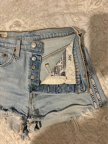 xs Beden Levis 501 denim şort