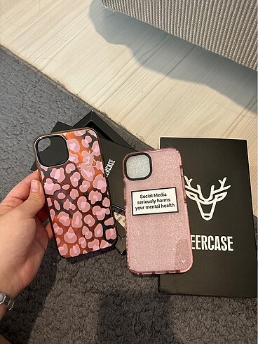 Deercase 2 adet iPhone 13 telefon kılıfı