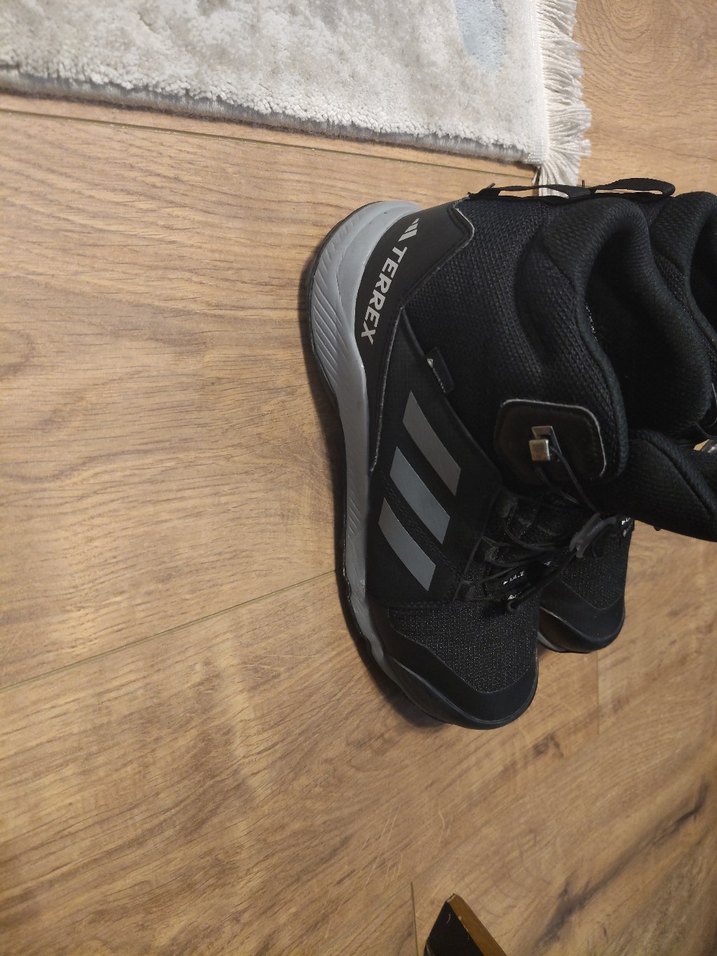 Erkek. çocuk Siyah Gri Kayışlı Outdoor Ayakkabı 37 Numara - Görsel 2