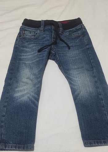 Kemer Detaylı Erkek Çocuk Koyu Mavi Kot Pantolon - Görsel 5