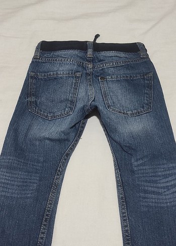 Kemer Detaylı Erkek Çocuk Koyu Mavi Kot Pantolon - Görsel 2