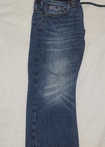 Kemer Detaylı Erkek Çocuk Koyu Mavi Kot Pantolon - Görsel 4