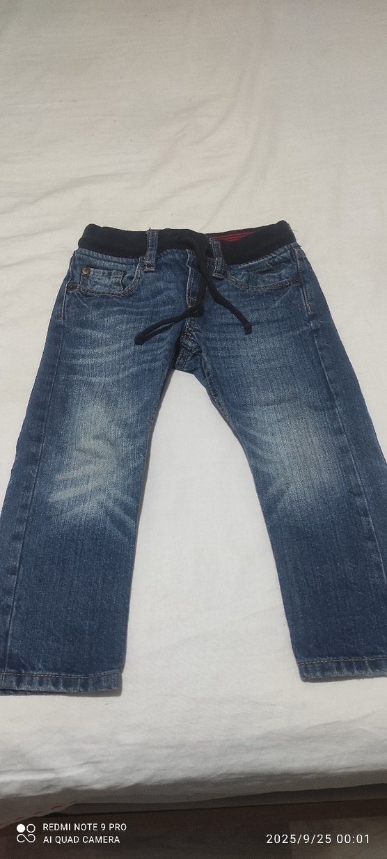 Kemer Detaylı Erkek Çocuk Koyu Mavi Kot Pantolon - Görsel 5