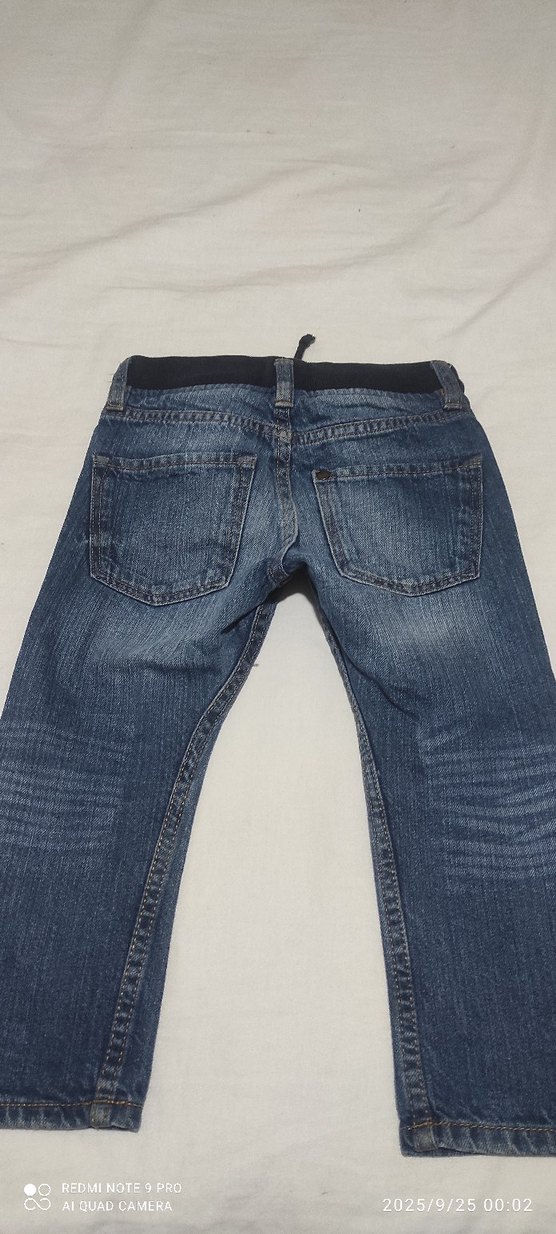 Kemer Detaylı Erkek Çocuk Koyu Mavi Kot Pantolon - Görsel 2