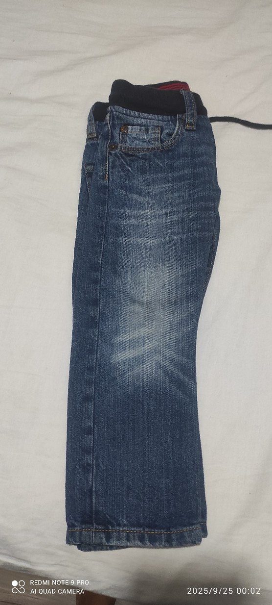 Kemer Detaylı Erkek Çocuk Koyu Mavi Kot Pantolon - Görsel 4