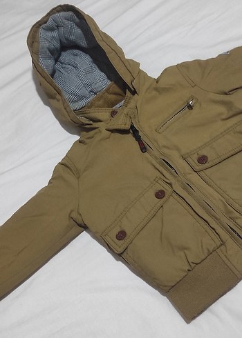 Camel Kapüşonlu Erkek Çocuk Mont - Görsel 2