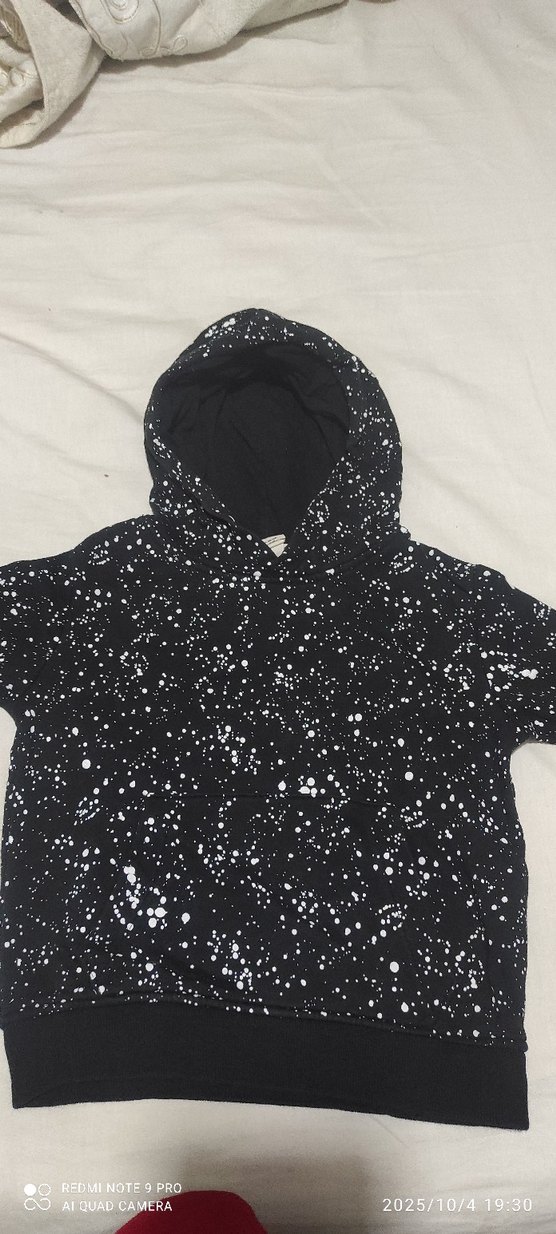 Erkek Çocuk Mavi Triko Kazak ve kapüşonlu 
swit - Görsel 5