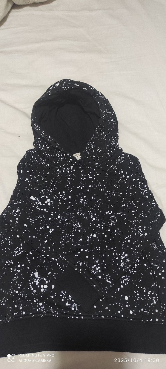 Erkek Çocuk Mavi Triko Kazak ve kapüşonlu 
swit - Görsel 4