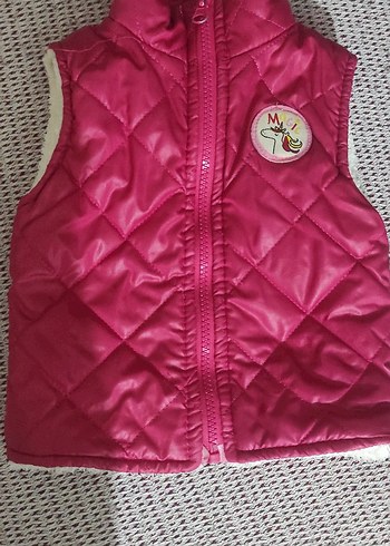 Kız Çocuk Pembe Fermuarlı Yelek - Görsel 7