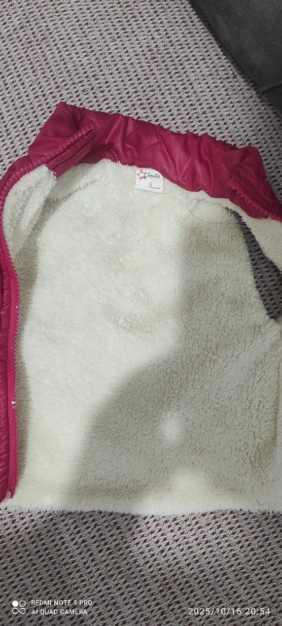 Kız Çocuk Pembe Fermuarlı Yelek - Görsel 3