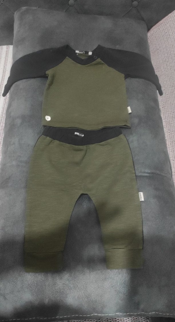 Antebies marka Koyu Yeşil Pamuklu Erkek Bebek Takımı 3.6 ay - Görsel 5