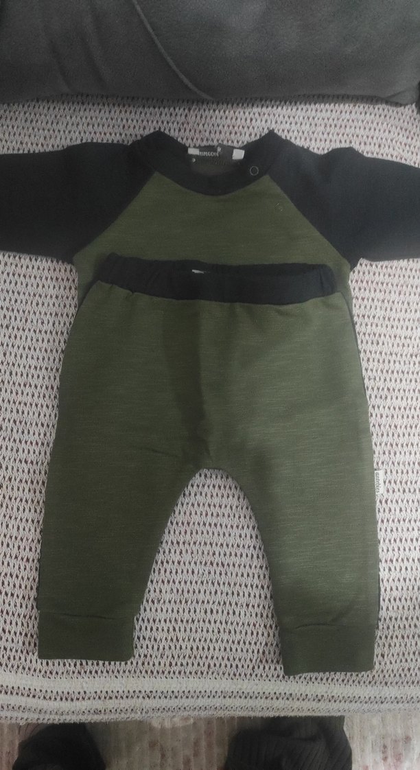 Antebies marka Koyu Yeşil Pamuklu Erkek Bebek Takımı 3.6 ay - Görsel 3