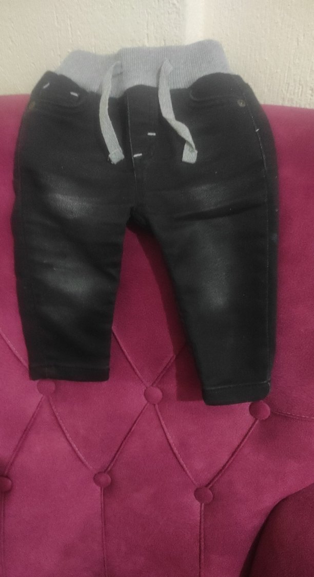 Siyah Erkek Çocuk Dar Kesim Street Wear Pantolon - Görsel 3