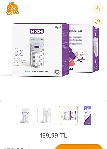 Ebebek markası göğüs pompası süt saklama poşeti ve göğüs pedi he - Görsel 14