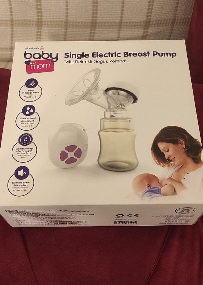 Ebebek markası göğüs pompası süt saklama poşeti ve göğüs pedi he - Görsel 2
