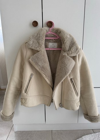 Kürklü Bej Kadın Ceket - Görsel 3