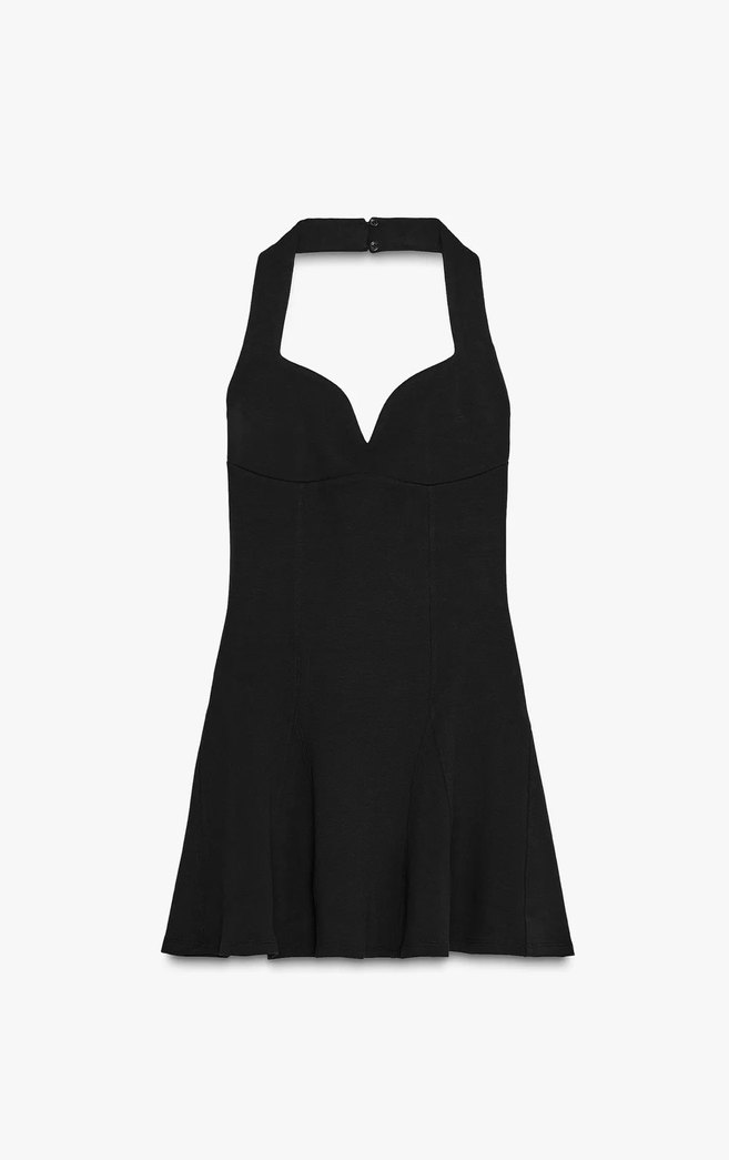 Siyah Mini Straplez Kadın Elbise - Görsel 5