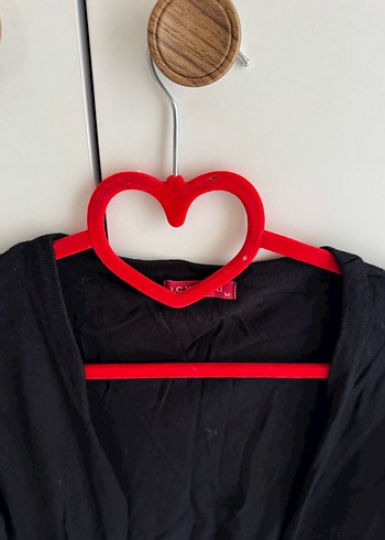 Düz Siyah Uzun Kollu Kadın Hırka - Görsel 3