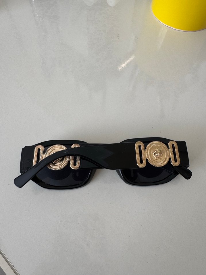 Zincir Detaylı Siyah Gotik Kadın Gözlüğü - Görsel 2