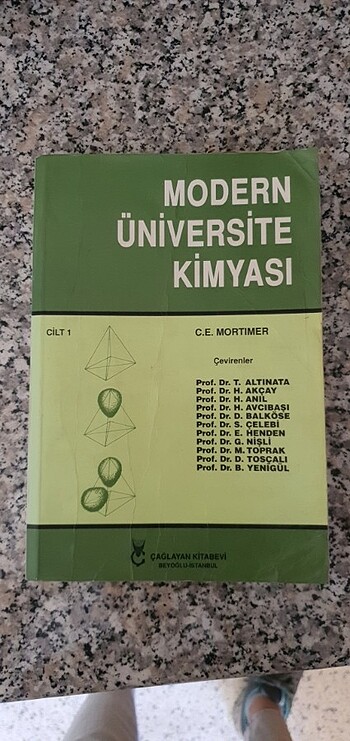 Modern universite kimyasi kitabi cilt I