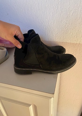 Siyah Süet Stiletto Kadın Bot
